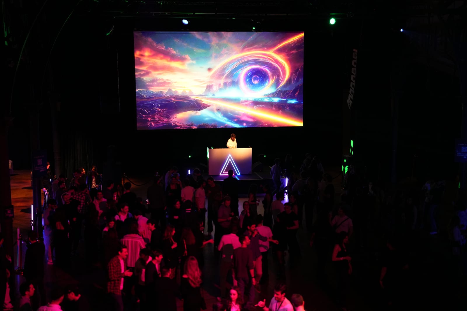 Closing ceremony - AI-generated visuals on the big screen