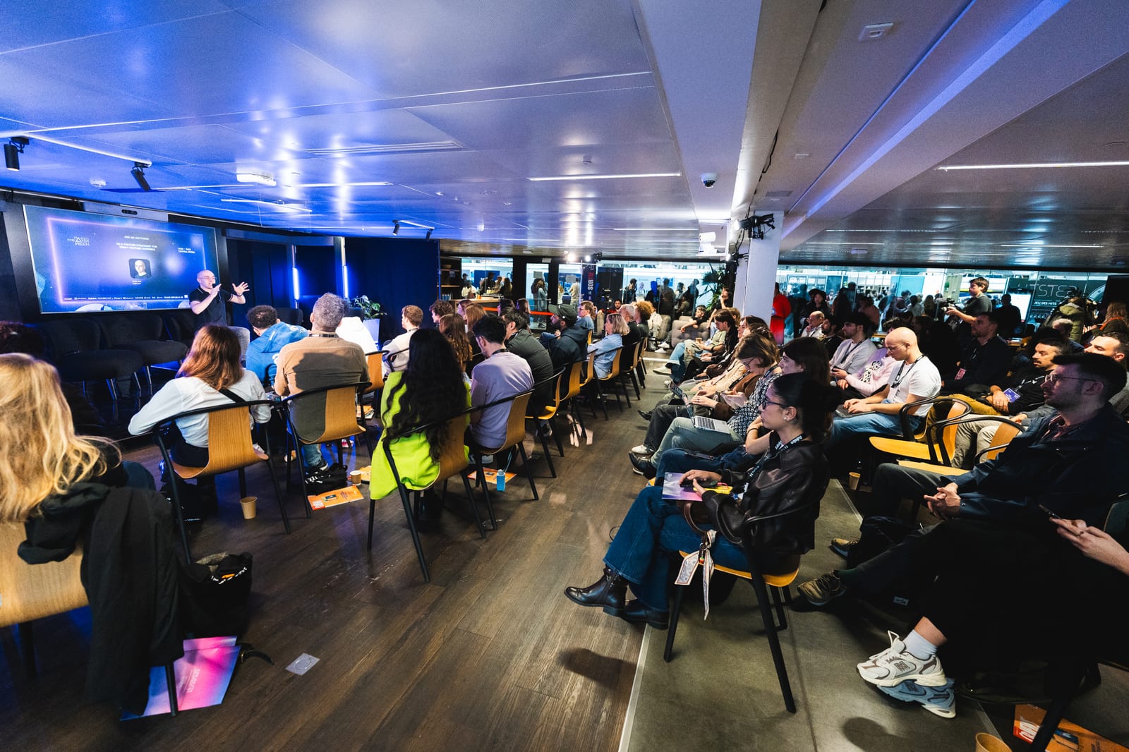 Conference room packed during a keynote session
