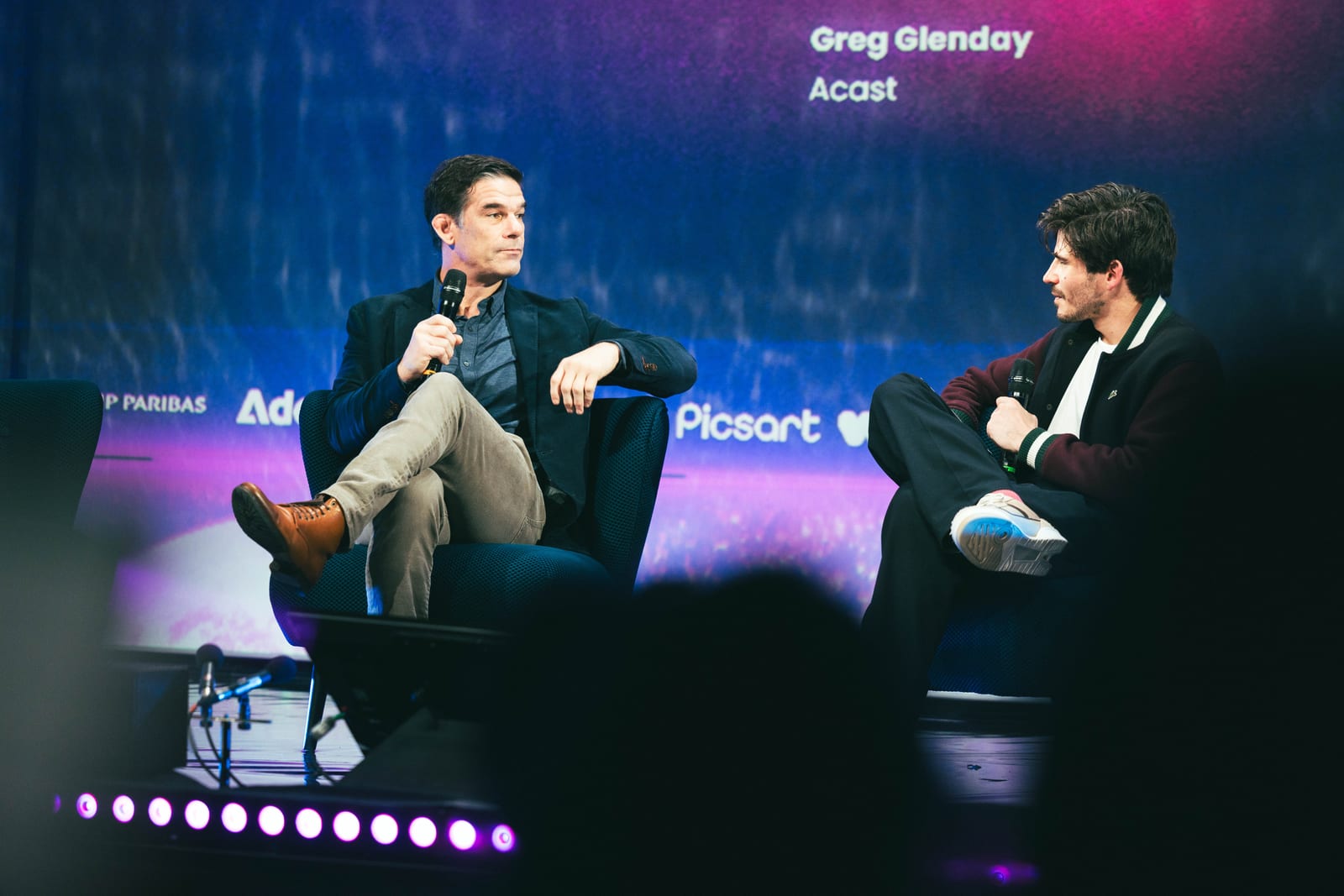 Greg Glenday (Acast) fireside chat on stage